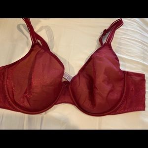 Maroon shimmer bra
